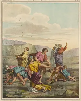 Historical Bible Images Drucke: Manna from Heaven