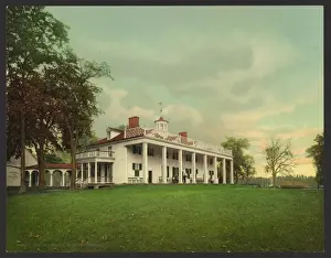 Nineteenth Century History Prints Drucke: The Mansion, Mount Vernon