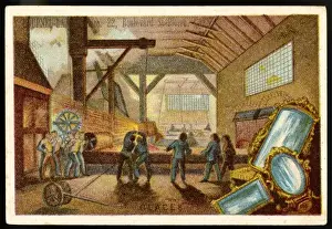 Late 19th Century Industry Drucke: Manufacture of Mirrors