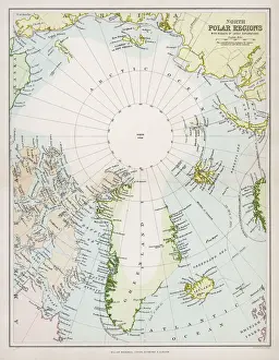 Karte / Arktiskreis 1880