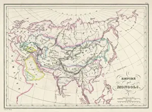 Karten Und Diagramme Drucke: Karte/Asien/Mongolenreich