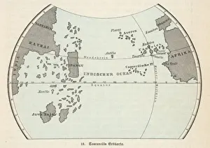 Old World Maps Drucke: Map / Atlantic Ocean