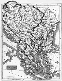 Historical Maps Of Turkey Drucke: Map Balkans