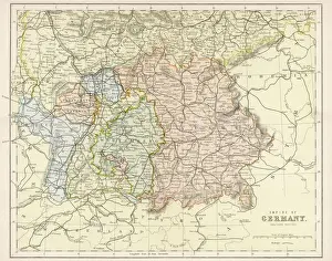 Karte/ Europa/ Deutschland 1880er Jahre