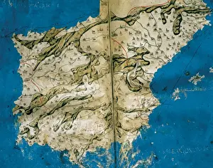 Ptolemy Map Drucke: Map of the Iberian Peninsula