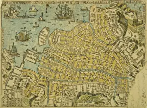 Antique Japanese Prints Online Drucke: Map of Nagasaki