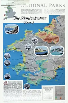 Karte der Küste von Pembroke