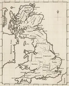 Karte der vorgeschichtlichen Britannier