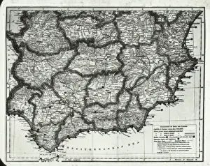 British Overseas Territory Map Drucke: Map of South Spain
