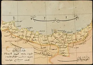 Türkei Drucke: Karte der Provinz Trabzon