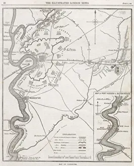 American Civil War Maps Drucke: Map of Vicksburg