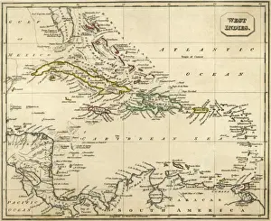 West Indies Map Drucke: Map West Indies