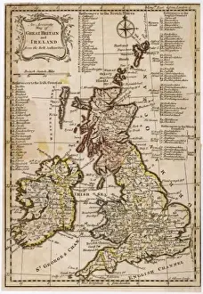 Drucke von Ein genaues Kartenbild von Großbritannien und Irland aus den besten Autoritäten Karte Drucke: Karten Großbritannien 1763