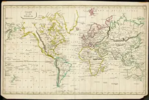 Vintage World Maps Drucke: MAPS / WORLD / 1827