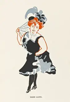 Vintage Music Hall Performer Drucke: Marie Lloyd / E Pyke