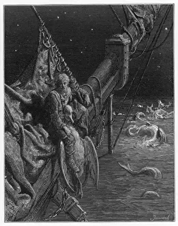 Reptilien Drucke: Wasserjäger, Wasserschlangen