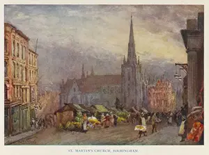 Birmingham Drucke: Markt am Rote Sonne