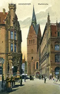 Hanover Germany Drucke: Marktkirche, Hanover, Germany