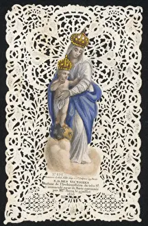 Christian Devotion Artwork Drucke: Mary Devotional Card