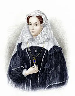 Drucke von Maria, Schottische Königin) (Maria Stuart/Maria I von Schottland). Datum: um die 1580er Jahre Schottland Drucke: Maria, Schottische Königin (Maria Stuart/Maria I von Schottland)