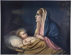 Christian Iconography Prints Drucke: Marys Premonition