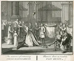 Historical Christianity Art Drucke: Mass / Taking Bread