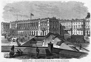 French Historical Events Drucke: Massive Barricade