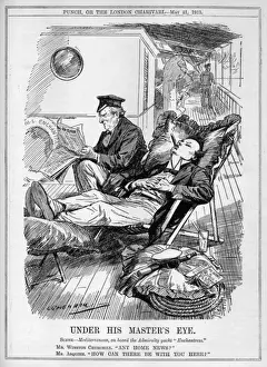 Winston Churchill Cartoon Drucke: Under His Masters Eye
