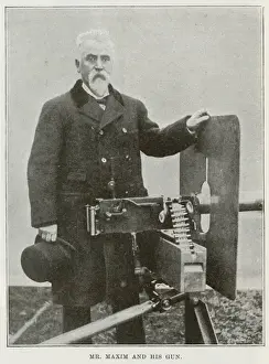Machine Gun History Drucke: Maxim and his machine gun