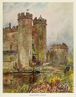 Warwickshire Castles Drucke: Maxstoke Castle / 1906