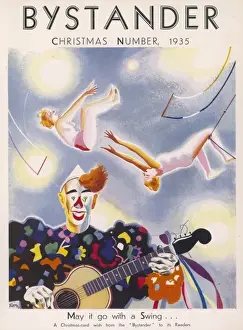 The Bystander Magazine Cover Art Drucke: May it Go With a Swing by Rojan