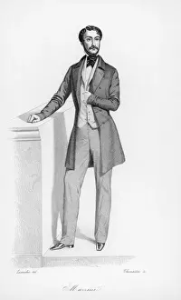 Giuseppe Mazzini Portrait Drucke: Mazzini / Lacauchie