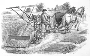 Historical Farming Equipment Drucke: Mccormicks Reaper