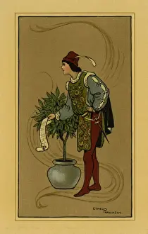 Young Man In Costume Drucke: Medaeval gentleman
