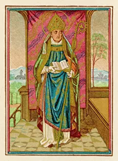 Male Historical Figure Drucke: A Medieval Bishop