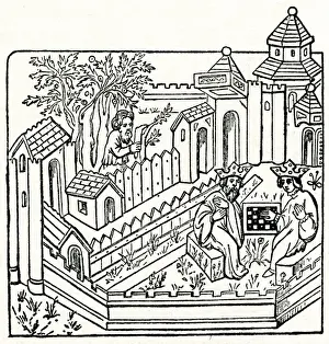 British Royal History Drucke: Medieval garden