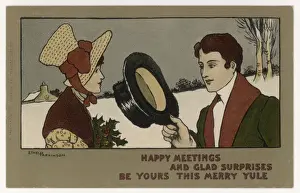 Vintage Christmas Image Drucke: Meeting & Greeting