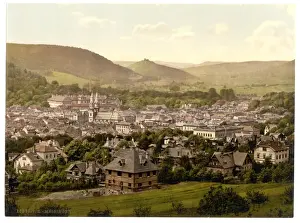 Nostalgic Coloured Photographs Drucke: Meiningen, Thuringia, Germany