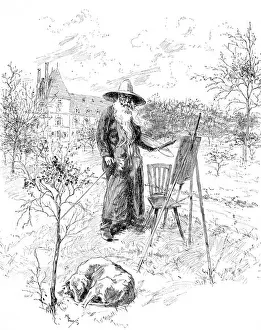 Military History Artwork Drucke: Meissonier on Location