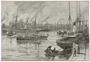 Australian Waterfront Scenes Drucke: Melbourne Harbour
