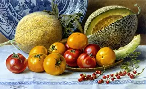 Red And Yellow Tomatoes Drucke: Melons and Tomatoes