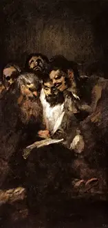 Historical Artwork Import Drucke: Men Reading