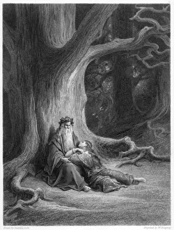Merlin und Vivien und Baum
