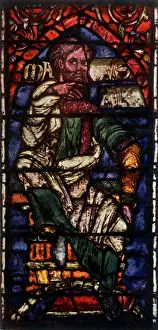 Drucke von Methusaleh Der alte Testaments Charakter mit der Legende um seine Langlebigkeit aus einem Fenster eines Kanterber-Gotteshauses des 12. Jahrhunderts Die Kathedrale Von Canterbury, Die Abtei St. Augustinus Und Die Kirche St. Martin. Drucke: METHUSALEH