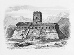 Drucke von Chiapas, Palenque Ein Blick auf das Schloss der Maya-Zivilisation Maya-Zivilisation Drucke: Mexiko/Palenque