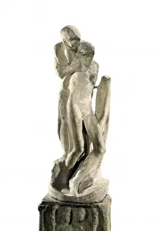 Drucke von Micheleangelo (1475-1564). Rondanini Piet, 1555-1564.Deutschland Italien Mailand Schloss von Sforza Kunst der Renaissance Cinquantesimo Bildhauerei aus Marmor Michelangelo Drucke: Mikael Angel (1475 - 1564), Rondanini Piet, 1555 - 1564