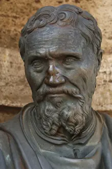 Drucke von Michaelangelo (Michaelangelo Buonarroti) 1475 - 1564 Italienischer Künstler Skulptur Vatikan Michelangelo Buonarroti Drucke: Michelangelo Buonarroti (1475-1564). Plastik. Vatikanische Museen