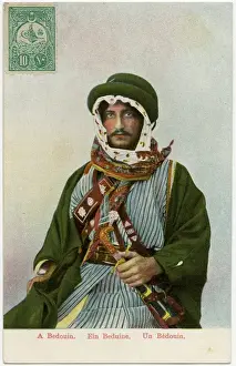 Vintage Middle East Images Drucke: A Middle Eastern Bedouin Man
