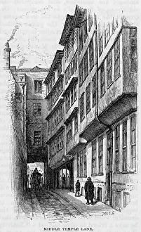 English Historical Landmarks Drucke: Middle Temple Lane