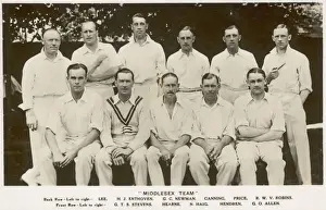 Middlesex Drucke: Cricketteam von Middlesex, 1930er Jahre